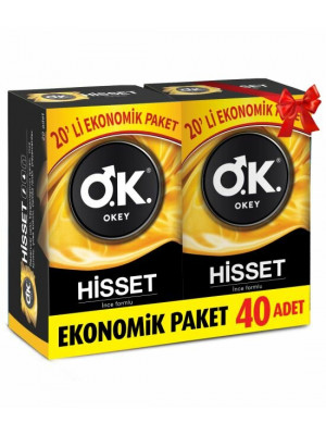 OKEY Hisset Prezervatif 40'lı Fırsat Paketi