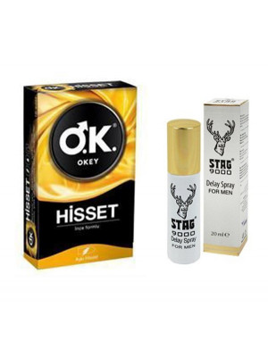  Okey Prezervatif Hisset + Stag 9000 Sprey